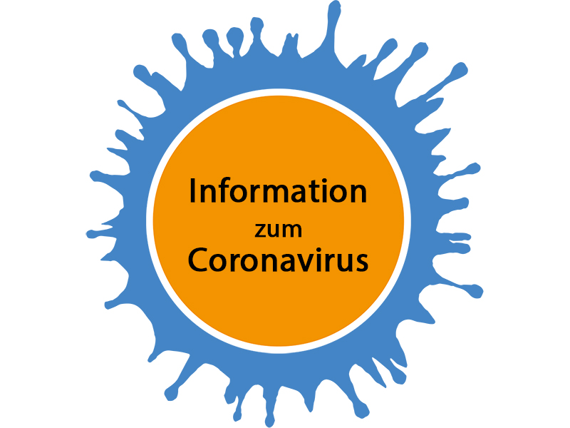 Bild mit Schriftzug: Information zum Coronavirus
