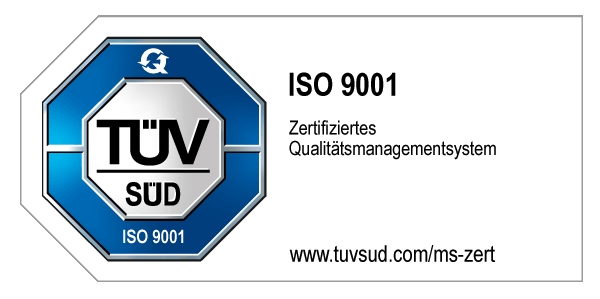 TÜV-Siegel nach ISO 9001
